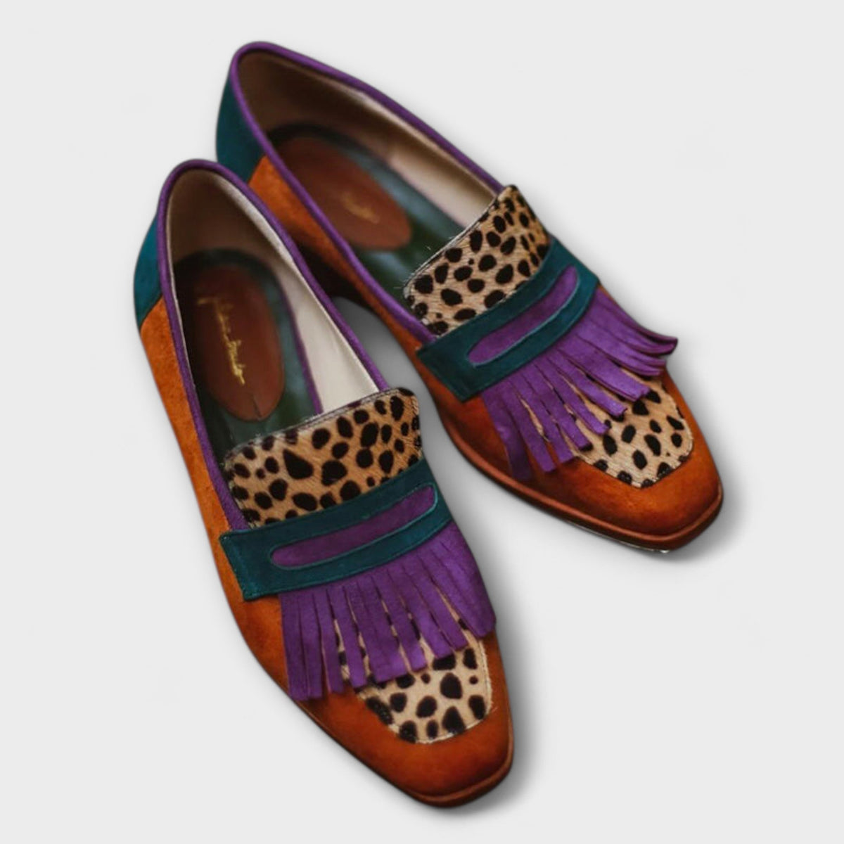 Fallon™ | Braune Leoparden-Mokassins