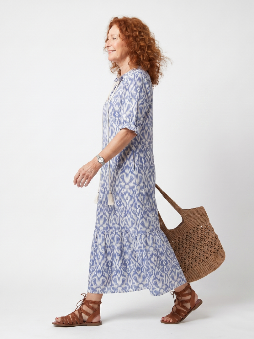 VELTASSINO | Fließendes Midi-Kleid mit Print Nicole