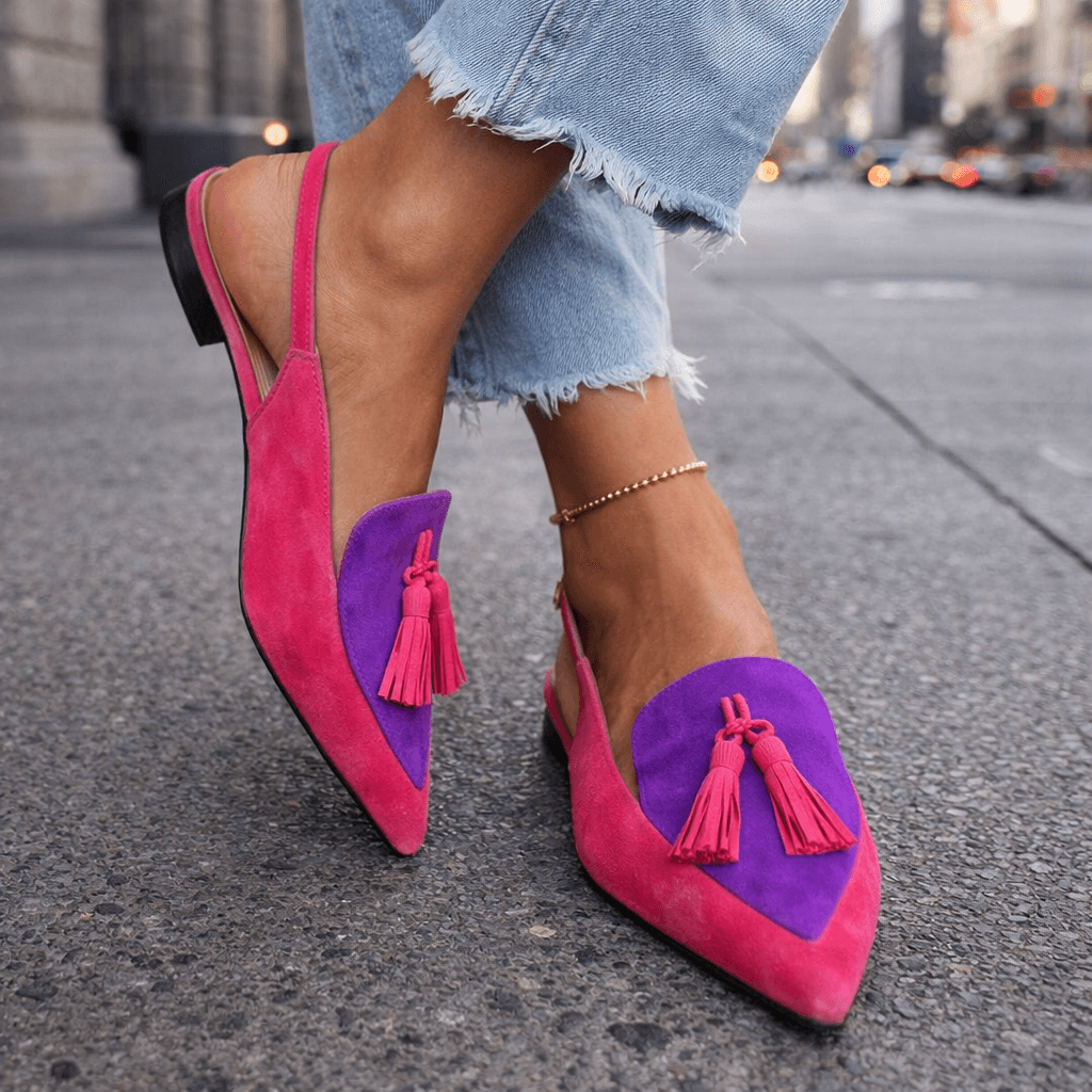 Eliza | Sandalen mit Riemen und Pompons