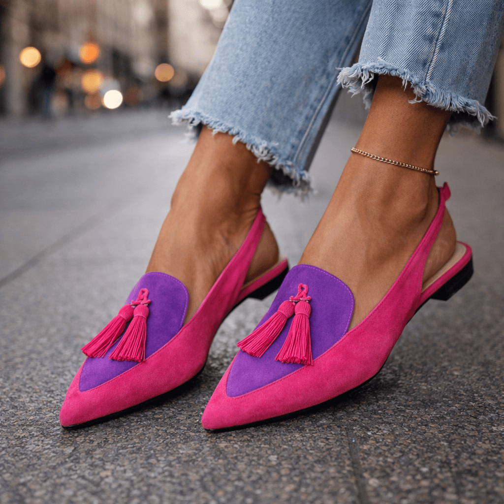 Eliza | Sandalen mit Riemen und Pompons
